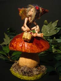 Fairy Tale Aki on the Mushroom